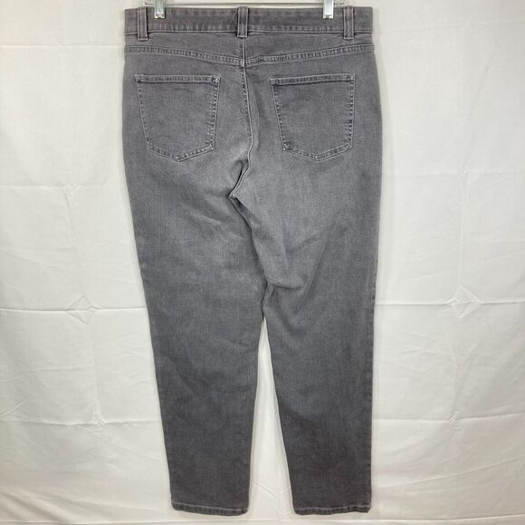 Talbots Jeans Womens Sz 10 Gray Simply Flattering 5 Pocket Cotton Stretch Taper - Picture 3 of 10